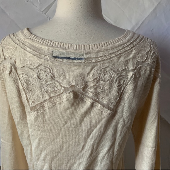 Celyn B. Elisabetta Franchi Ivory Lace Cut Outs Sweater IT 40 US 6 Sz Sm - Picture 7 of 13